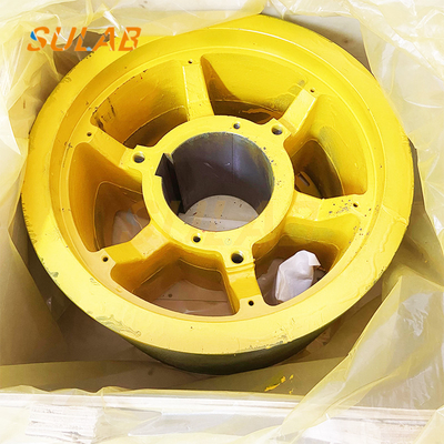 Xinda Elevator Controller Bagian Traksi Pulley Deflector Sheave Rope Wheel WTYF250 Lift Wheel Untuk Mesin Traksi Elevator