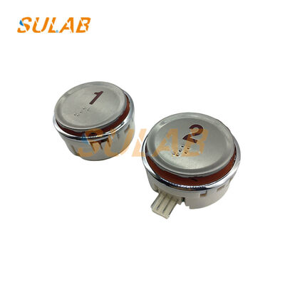 LG Sigma Elevator Button Large Round Stainless Steel Panel with LED Indicators and Braille Marks