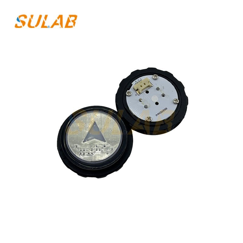 Otis Elevator Round Button BR34G External Call Car Button A4N96898 A4N96895 with Plastic Cap and Indicator Light