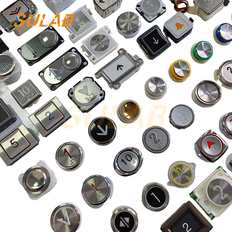 MITSUBISHI Elevator Square Push Button with Silver Alloy Contacts & LED Indication for GPS-II Series LHB-008B