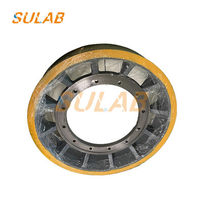 Roda Tarik Mitsubishi Elevator Magnet Permanen Semua Ukuran Terbuat dari Besi Tuang Ulet QT600-3