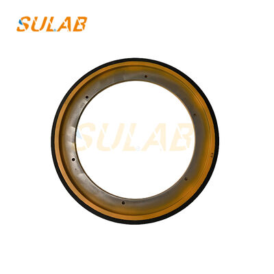 Otis 587mm Diameter Friction Wheel Wear-Resistant Anti-Slip Handrail Drive Pulley untuk suku cadang eskalator