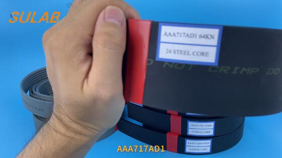 Sabuk Baja Traksi Otis Elevator AAA717AD1 Sabuk Transmisi Tahan Aus Getaran Rendah Kekuatan Tinggi untuk Pengangkatan Mobil Lift