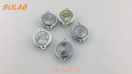KONE Elevator Round Push Button Dengan LED Backlight Untuk LOP & COP 32mm Mounting Hole Stainless Steel Faceplate